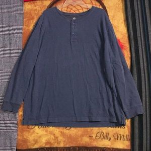 COVINGTON-men’s navy blue cotton sueded long sleeve button jersey shirt